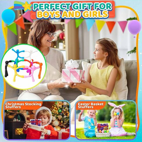 Cute Magnet Men Toys 5PCS, Multipurpose Stretchy Fidget Toys for Kids Adults Colorful Magnetic People Travel Toy, Funny Fridge Magnet Cool Office Desk Magnetic Toys Easter Basket Stuffers for Toddler in Kuwait