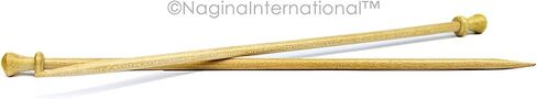 Elegant Rosewood & Maple Crafted Deluxe Knitting Needles | Knit & Crochet Accessories | Yarn Arts & Crafts | Nagina International (US Size 15 (10mm), Rosewood Head) in Saudi Arabia