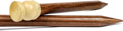 Elegant Rosewood & Maple Crafted Deluxe Knitting Needles | Knit & Crochet Accessories | Yarn Arts & Crafts | Nagina International (US Size 15 (10mm), Rosewood Head) in Saudi Arabia