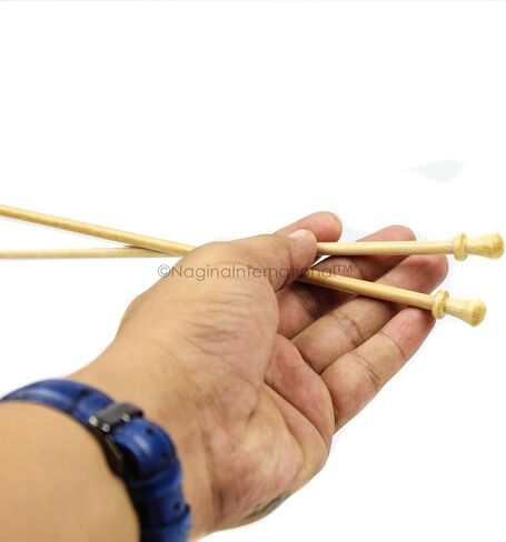 Elegant Rosewood & Maple Crafted Deluxe Knitting Needles | Knit & Crochet Accessories | Yarn Arts & Crafts | Nagina International (US Size 15 (10mm), Rosewood Head) in Saudi Arabia