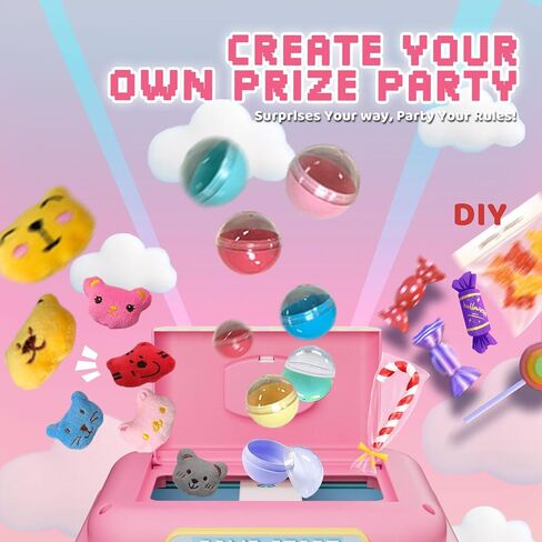Mini Claw Machine for Kids ، Pixel Art Art Rabbit Vending Machine Toys for Girls ، و Machines Candy Claw مع لعبة أفخم وكبسولة لمدة 3 سنوات ، حفلة عيد ميلاد لطفل 3-8 سنوات in Kuwait