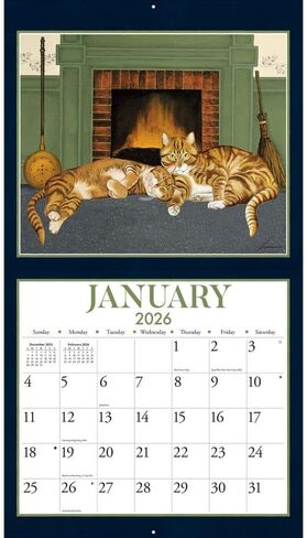 Lang Companies ، American Cat 2026 Wall Calendar by Lowell Herrero ، 13.4 'x 12' '، in Saudi Arabia