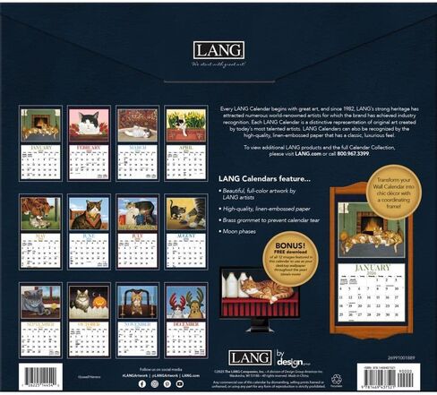 Lang Companies ، American Cat 2026 Wall Calendar by Lowell Herrero ، 13.4 'x 12' '، in Saudi Arabia