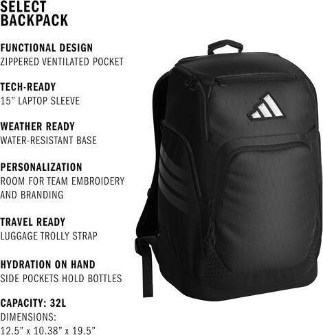 adidas Select Basketball Backpack – Daypack for Sports Gym Travel, 32L in Saudi Arabia