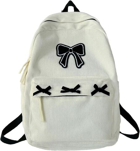 حقيبة الظهر للنساء مع القوس لطيف طاقم كبير من السفن الكرومية أكياس المحمول السفر daypacks mochilas para mujer (black bow2) in Kuwait