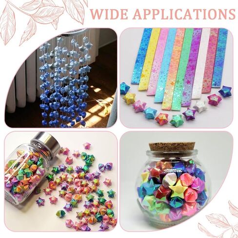 Sunnyclue 900pcs 10 ألوان اوريغامي نجمة ورقة طي النجوم المحظوظات اللامعة اللمعان مستطيل مستطيل الزخرفة اوريغاميس شريط عيد الشكر عيد الميلاد ديي لوازم التدريس المدرسي يدوي in Saudi Arabia