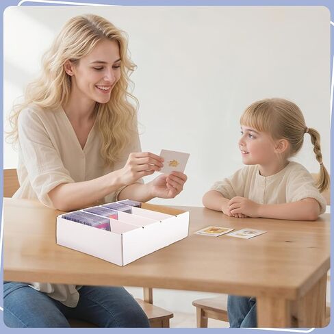 4 Row Trading Card Storage Box Cardboard Card Storage Organizer for Tcg, Mtg, Sports Cards, Baseball Cards in Saudi Arabia