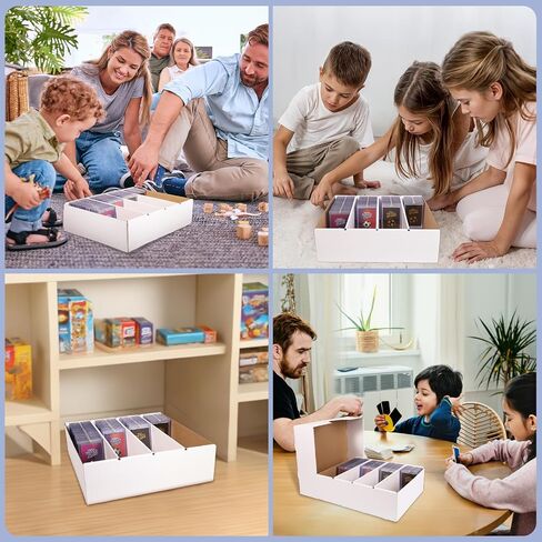 4 Row Trading Card Storage Box Cardboard Card Storage Organizer for Tcg, Mtg, Sports Cards, Baseball Cards in Saudi Arabia