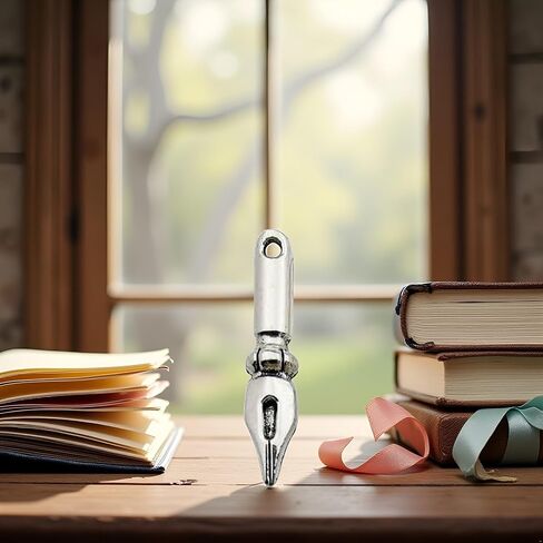 Silver Fountain Pen Planner Charm ، سحر سوار ، سحر Dangle ، مخططي محطات دفتر المسافرين ، المنتجات المكتبية ، إعادة التعبئة والأغطية التقويمات والمخططين والمنظمين الشخصيين in Saudi Arabia