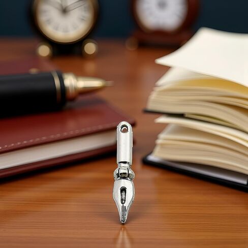 Silver Fountain Pen Planner Charm ، سحر سوار ، سحر Dangle ، مخططي محطات دفتر المسافرين ، المنتجات المكتبية ، إعادة التعبئة والأغطية التقويمات والمخططين والمنظمين الشخصيين in Saudi Arabia
