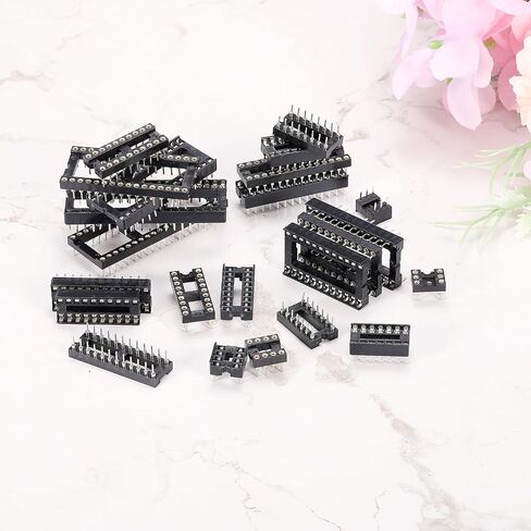 MECCANIXITY DIP IC Chip Socket Adapter Flat Pin 16P 2.54mm Pitch IC Socket for PCB Board Chip, 30 Pack in Saudi Arabia
