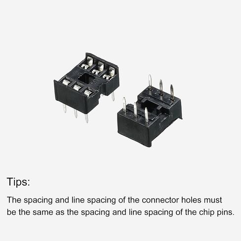 MECCANIXITY DIP IC Chip Socket Adapter Flat Pin 16P 2.54mm Pitch IC Socket for PCB Board Chip, 30 Pack in Saudi Arabia