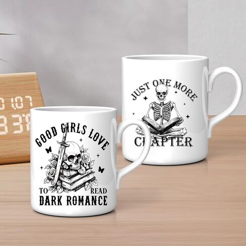 Booklover UV DTF Cup Wraps - 20 Sheet Reading Skeleton UV DTF Transfer, Just One More Chapter UVDTF Cup Wraps for Glass, Waterproof Transfer Sticker, DIY Crafts for Bookworm in Saudi Arabia