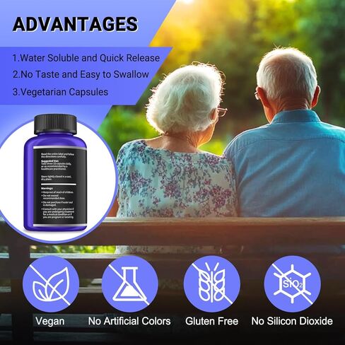 Benfotiamine 600mg Plus 20mg Vitamin B1 | 120 Veggie Capsules | Made in USA | 3rd Party Tested | Fat Soluble Vitamin B1 Thiamine Supplement | Non-GMO | Gluten Free in Saudi Arabia