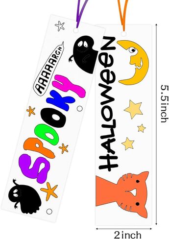 HAOORYX 75PCS Day of the Dead Color الخاص بك الإشارات المرجعية الخاصة بك ، أطفال تلوين DIY مرجعية فارغة اليوم المكسيكي من جائزة GOODI in Kuwait
