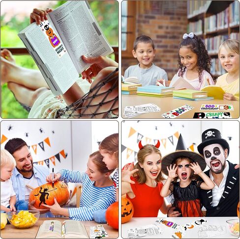 HAOORYX 75PCS Day of the Dead Color الخاص بك الإشارات المرجعية الخاصة بك ، أطفال تلوين DIY مرجعية فارغة اليوم المكسيكي من جائزة GOODI in Kuwait
