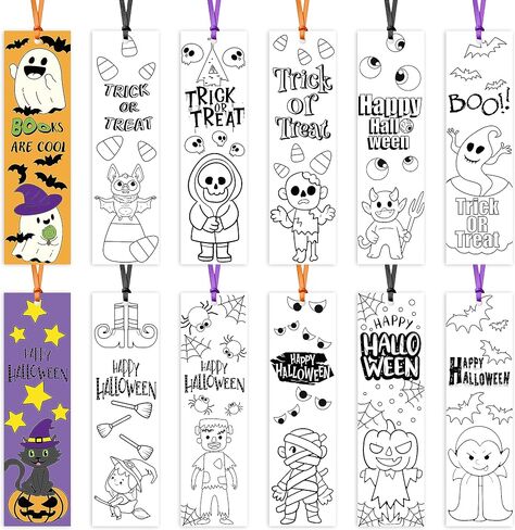 HAOORYX 75PCS Day of the Dead Color الخاص بك الإشارات المرجعية الخاصة بك ، أطفال تلوين DIY مرجعية فارغة اليوم المكسيكي من جائزة GOODI in Kuwait