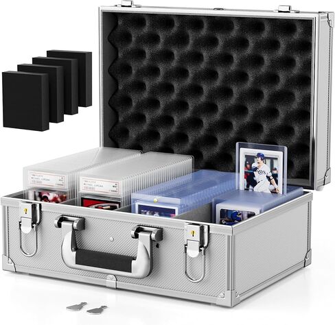 TopLoaders Storage Box for 120 3" x 4" pt Magnetic Card Holder, Trading Card Storage Case with Dividers, Fits for Trading Cards and Sports Cards, Game Cards, Holds up to 500+ Toploaders in Kuwait