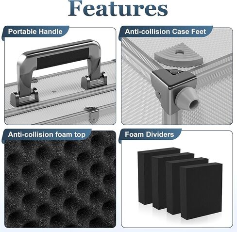TopLoaders Storage Box for 120 3" x 4" pt Magnetic Card Holder, Trading Card Storage Case with Dividers, Fits for Trading Cards and Sports Cards, Game Cards, Holds up to 500+ Toploaders in Kuwait