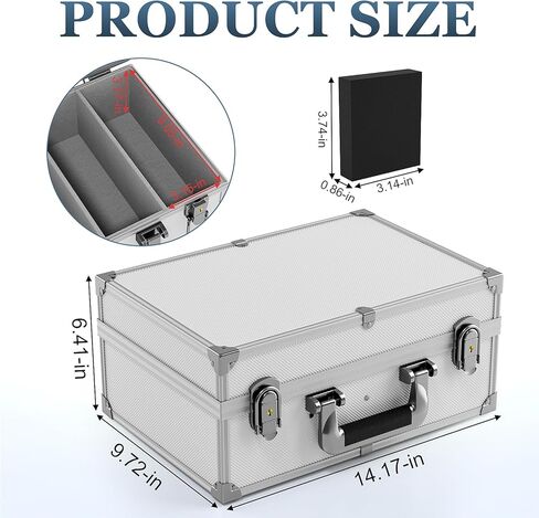 TopLoaders Storage Box for 120 3" x 4" pt Magnetic Card Holder, Trading Card Storage Case with Dividers, Fits for Trading Cards and Sports Cards, Game Cards, Holds up to 500+ Toploaders in Kuwait