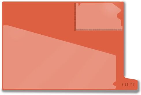 Doctor Stuff - Small Bottom Tab Vinyl Outguides, Diagonal Cut Front Pocket, Top Charge Out Slip Pocket, Plastic File Folder, Letter Size 9" x 13-1/4", Orange, 25/Box in Kuwait