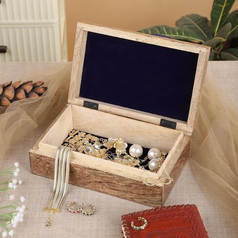 Ajuny Wooden Hand Carved Decorative Box with Celtic Tree Of Life Carvings White - Multipurpose Use As Jewelry Storage, Trinket Holder or Watch Box, Great For Gifts in Saudi Arabia