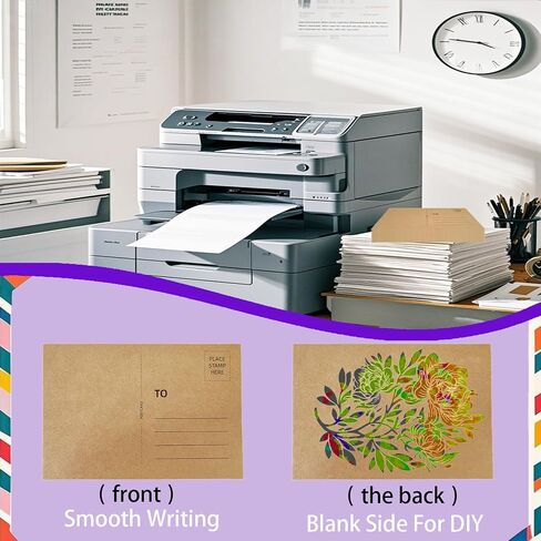 25 Pieces Blank Postcards for Mailing 4x6 Inches, Printable Heavyweight Paper Cards 14pt/300gsm for DIY Thank You Cards, Greeting Cards Birthday Card and More(White) in Saudi Arabia