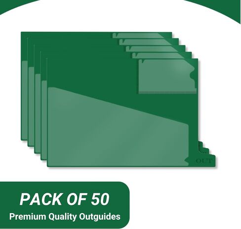 Doctor Stuff - Small Bottom Tab Vinyl Outguides, Diagonal Cut Front Pocket, Top Charge Out Slip Pocket, Plastic File Folder, Letter Size 9" x 13-1/4", Orange, 25/Box in Kuwait