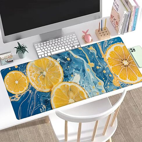 Abstract Shark Gaming Mouse Pad, Office Desk Mat, Anti-Slip Rubber Base Cool Aesthetic Mouse Pads for Computer Laptop Keyboard School Home Desktop Gamer Home Accessories Decor 31.5" x 11.8" in Saudi Arabia