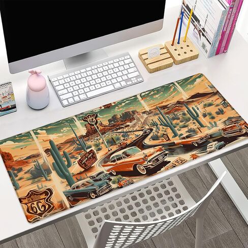 Fishing Gaming Mouse Pad Gifts 31.5" x 11.8", Non-Slip Rubber Base MousePads for Computers Laptop School Office Home Accessories Decor, Mouse Pad, Keyboard Desk Mat in Kuwait