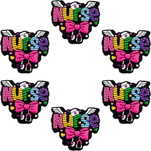 Lovymi 12PCS Medical Silicone Focal Beads for Pens, Bowknot Nurse Silicone Beads for Keychain Making DIY Handicraft in Kuwait