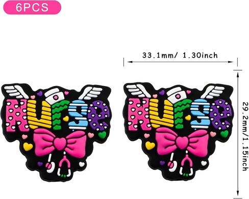 Lovymi 12PCS Medical Silicone Focal Beads for Pens, Bowknot Nurse Silicone Beads for Keychain Making DIY Handicraft in Kuwait