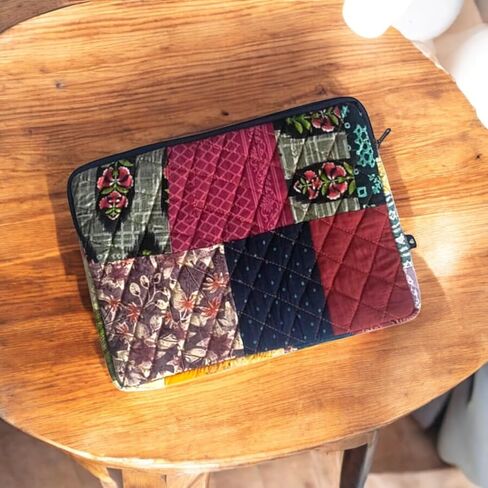 Laptop Sleeve - Crafted from Recovered Materials- for iPad, Tablet, Laptop- 5 Screen Size Diagonal_Multicolor (Bright Indian Prints, 13 inches) in Saudi Arabia