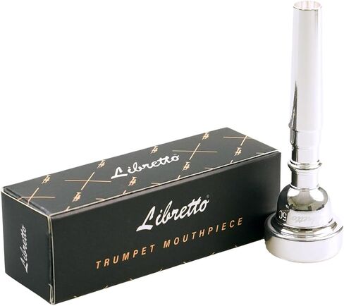 Libretto 7C Trumpet Mouthpiece, 2μm Silver Plated Bach Trumpet Mouthpiece w/Vacuum Packing, Compatible with C and B Trumpet, Designed for Beginners, Students, Intermediate Players in Kuwait