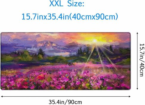 Gaming Mouse Pad, Large Mouse Pads for Desk, Non-Slip Rubber Base Mousepad, Keyboard Mouse Mat, Desk Pad with Stitched Edges, 31.5x15.7 inch Beach Pineapple in Saudi Arabia