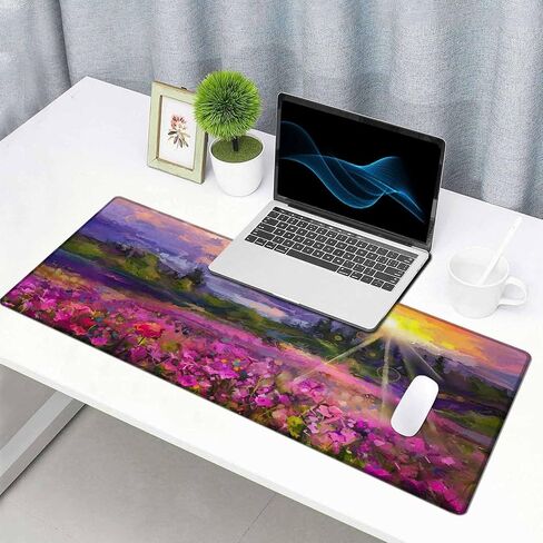 Gaming Mouse Pad, Large Mouse Pads for Desk, Non-Slip Rubber Base Mousepad, Keyboard Mouse Mat, Desk Pad with Stitched Edges, 31.5x15.7 inch Beach Pineapple in Saudi Arabia