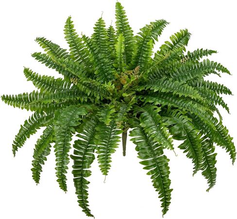 Ferns Artificial Plants 2pcs Faux Ferns for Outdoor Planter Large Fake Ferns Look Real Artificial Ferns with 42 Fronds Hanging Boston Fern Fake Plant Shrubs for Home Farmhouse Garden Porch Decor in Saudi Arabia