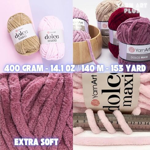 2 Skein Yarn Art Chenille Yarn, Velvet Yarn, Super Soft Fluffy Bulky 5, for Knitting Crocheting Crafting Blanket Amigurumi, Soft Velvet Baby, Durable, 100gr x 2, 100yards x 2, Dark Green (574) in Kuwait