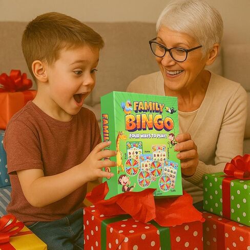 لعبة Bingo Family للأطفال الصغار الذين تتراوح أعمارهم بين 3 سنوات | 4-in-1 bingo التعليمية مجموعة للأطفال مع الأرقام ، والكلمة البصر ، والرسائل والحيوانات | لعبة لوحة صديقة للأسرة للتعلم والمرح | 2-4 لاعبين in Kuwait