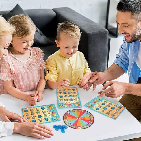 لعبة Bingo Family للأطفال الصغار الذين تتراوح أعمارهم بين 3 سنوات | 4-in-1 bingo التعليمية مجموعة للأطفال مع الأرقام ، والكلمة البصر ، والرسائل والحيوانات | لعبة لوحة صديقة للأسرة للتعلم والمرح | 2-4 لاعبين in Kuwait