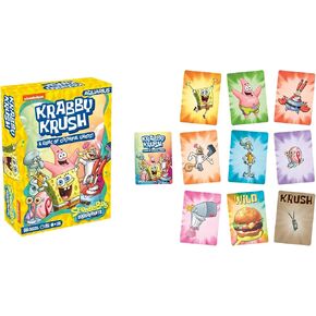 AQUARIUS Spongebob Krabby Krush Card Game - Great Family Fun - Ages 6+ - Officially Licensed Spongebob Squarepants Merchandise & Collectibles Card Game