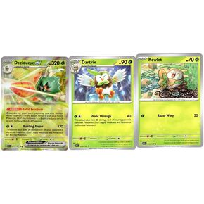 Decidueye ex 015/197 Double Rare - Obsidian Flames - Pokemon Evolution 3 Card Lot