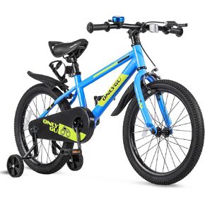 Stylish Kids Bike for Ages 4-9 - Easy Assembly Safe & Stable Ride, 16-18 Inch Wheels, Vibrant Colors, Includes Training Wheels