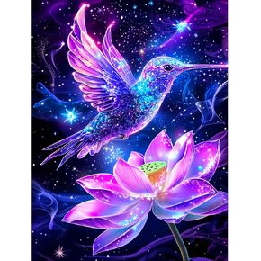 Upigi Peacock Diamond Painting Kits for Adults,Animal Peacock DIY 5D Diamond Painting Kits for Beginners,Round Full Drill Gem Art Crafts Kit for Home Wall Decor 12 x 16 Inch