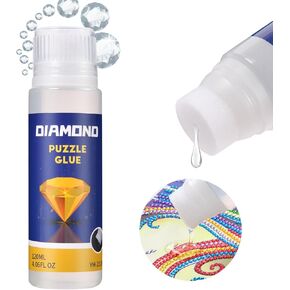 AUAUY Diamond Painting Sealer, 120ML DIY Diamond Art Sealer with Sponge Head, Quick Drying Diamond Art Glue Sealer, 5D Diamond Painting Glue for Puzzle, Anti-Shedding & Enhance Brightness in Kuwait