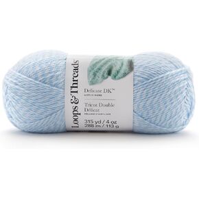 Delicate DK Yarn by Loops & Threads - Yarn for Knitting, Crochet, Weaving, and Arts & Crafts - Pink, Acrylic Yarn, 4 oz