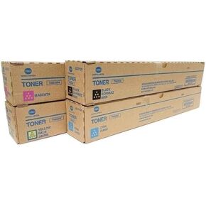 Genuine OEM Konica Minolta TN626 Complete Toner Cartridge Set CMYK for Bizhub C450i C550i C650i