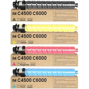 IM C4500 C6000 Toner Cartridges IMC4500 IMC6000 IMC5500 Toner 842279 842280 842281 842282 Replacement for Ricoh IM C4500 IM C5500 IM C6000 Printer (4-Pack,Black Cyan Magenta Yellow)