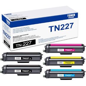 5 Pack TN227 BK/C/M/Y Toner Cartridge, Compatible for Brother TN227 TN-227 Toner Replacement for MFC-L3770CDW L3710CW L3750CDW HL-3210CW 3230CDW 3270CDW 3290CDW DCP-L3510CDW L3550CDW Printer