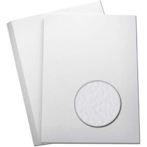 arkCRAFT 50 x Hammered 270gsm Excellent for Cards, Scrapbook,Wedding Stationery (White), A4 (297 x 210mm)
